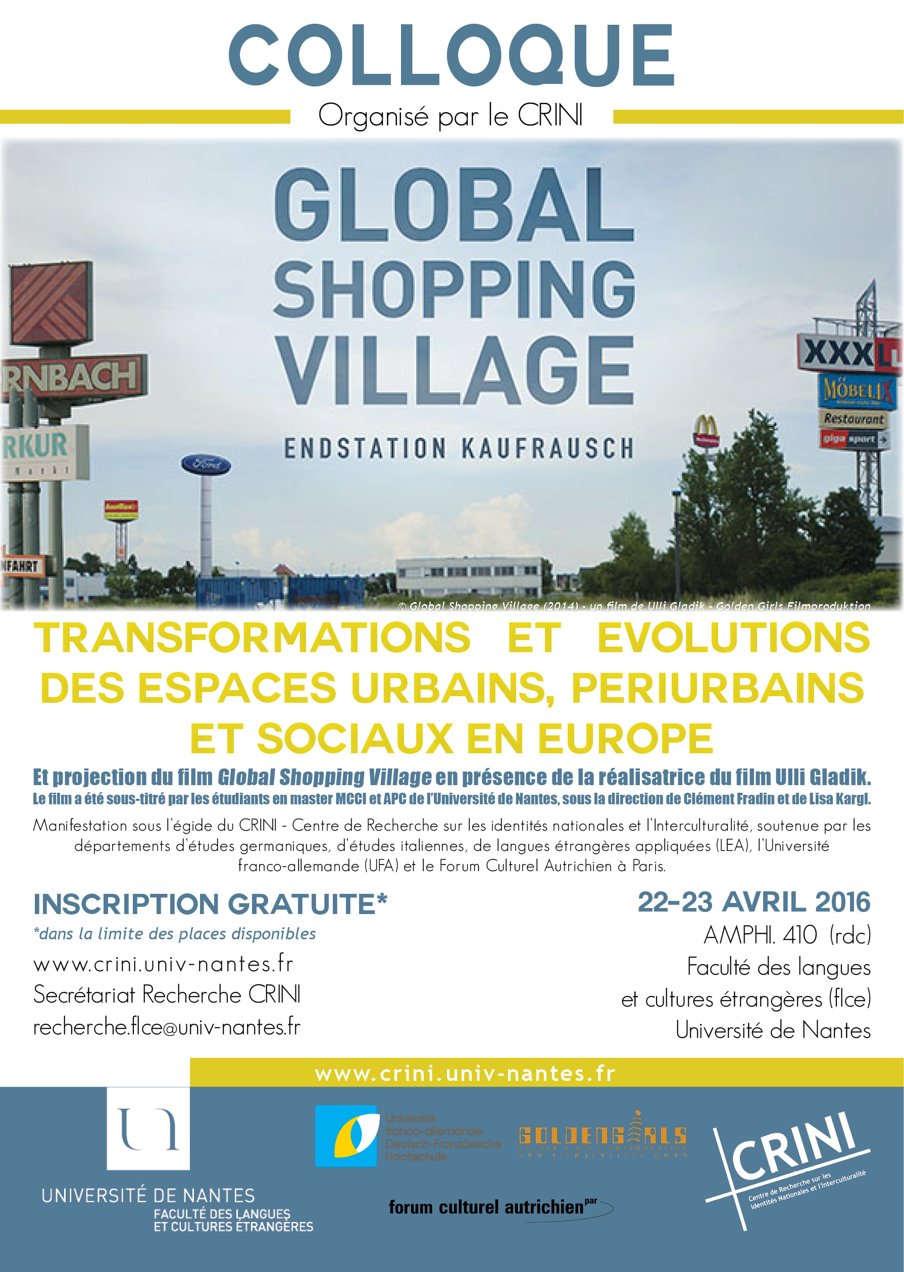 Colloque GLOBAL SHOPPING VILLAGE