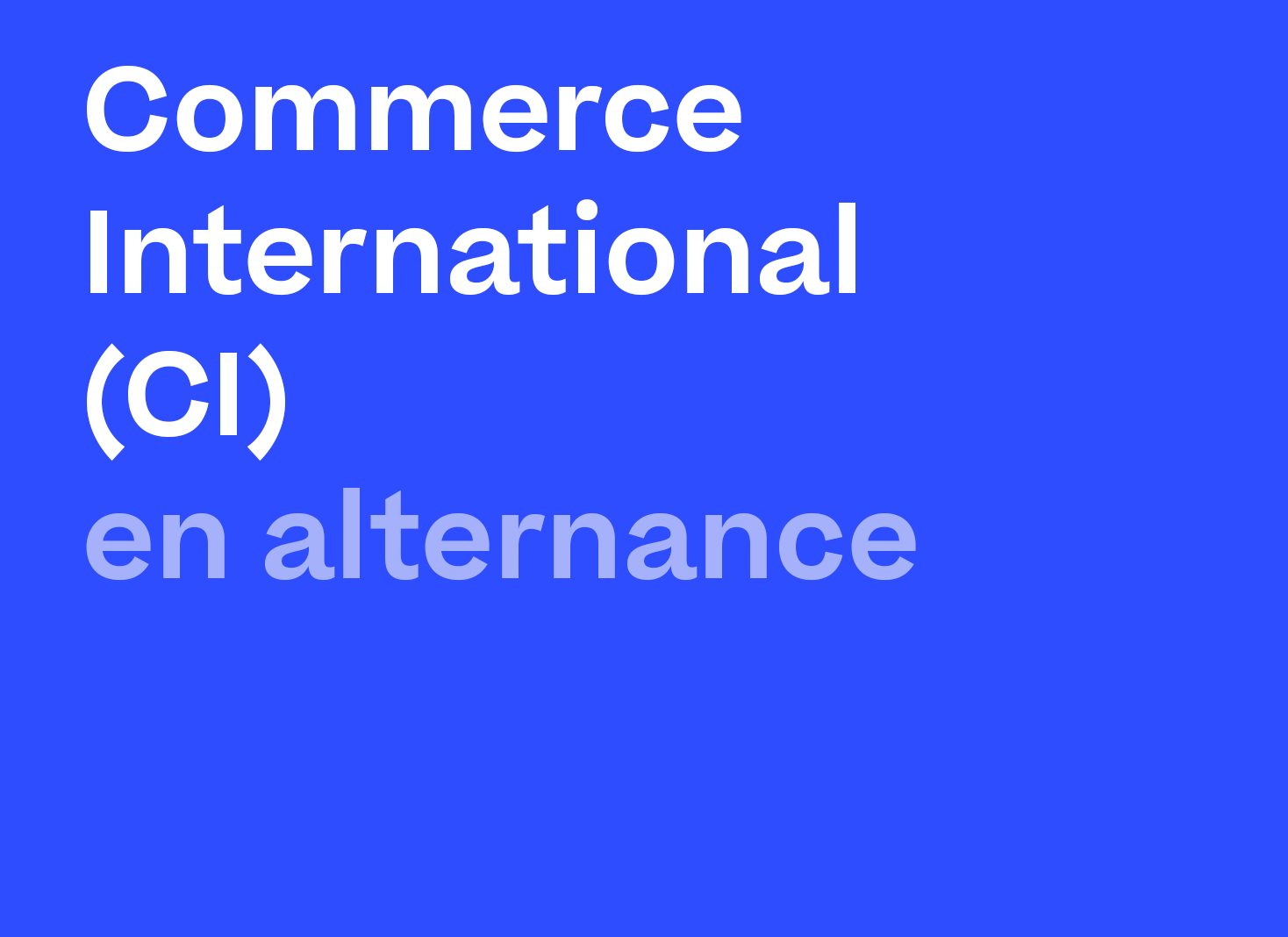 commerce international master LEA alternance