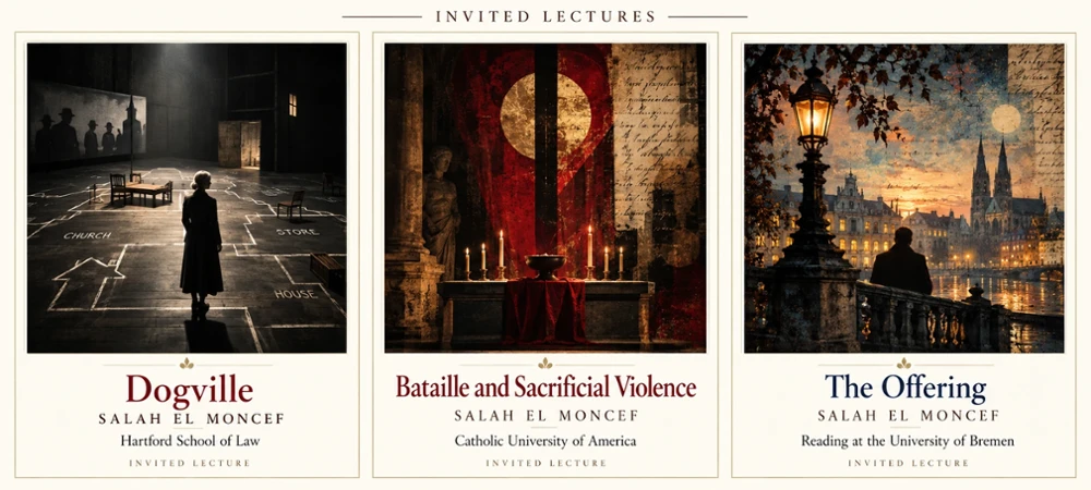 Invited Lectures: Dogville, Bataille and sacrificial violence, The Offering.