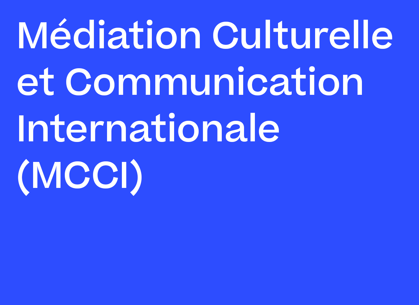 master CCS parcours médiation culturelle et communication internationale mcci
