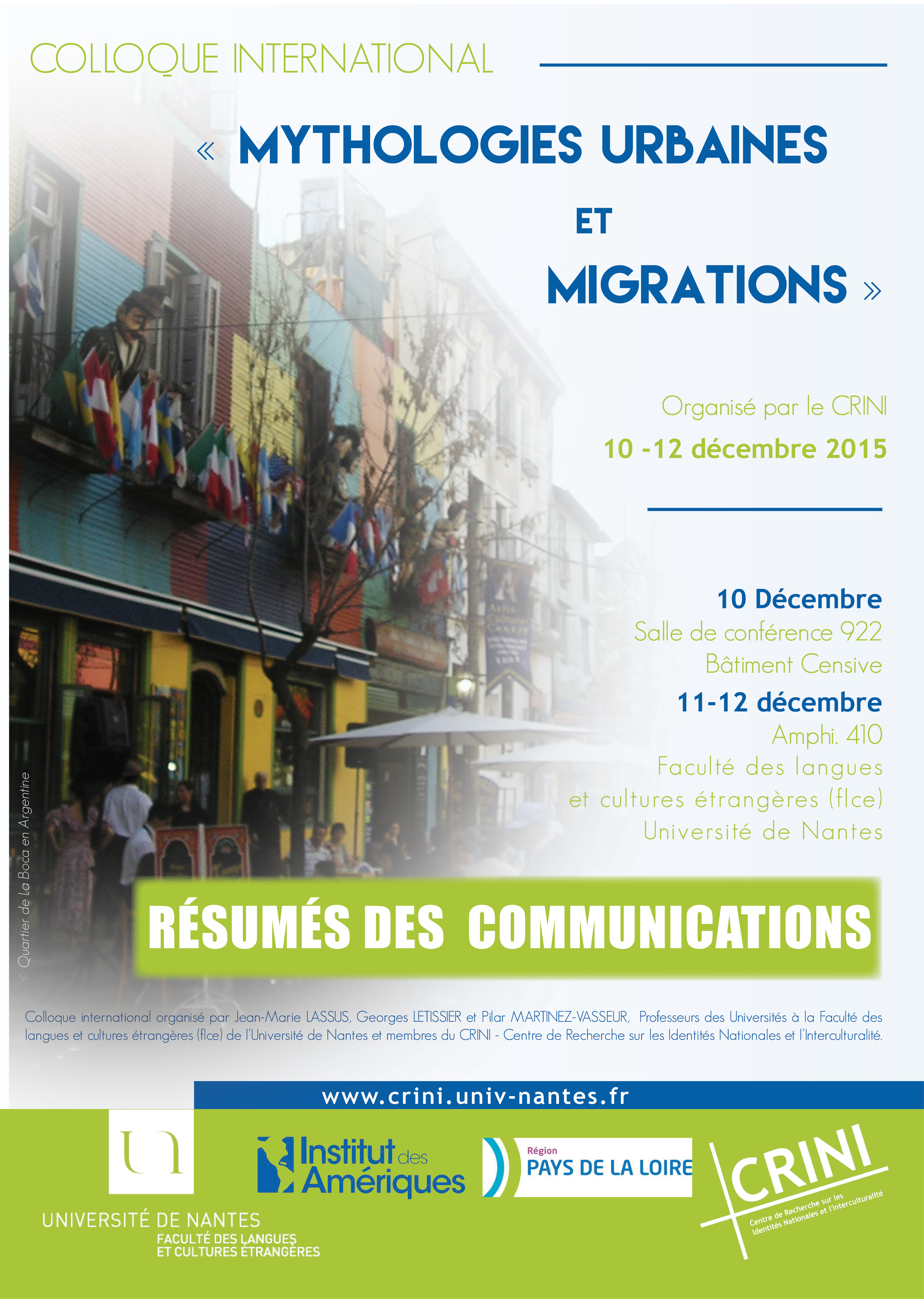 Résumés des communications